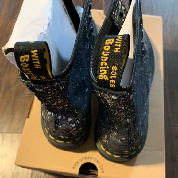 COPY - NEW-1460 METALLIC SPLATTER SUEDE LACE UP BOOTS Size 7 - Picture 7 of 11